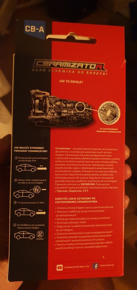 Ceramizator CB-A dodatek do skrzyń automatycznych  na 100 tyś. km.