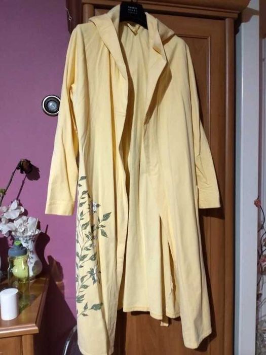 Szlafrok w kolorze żółtym-roz.S