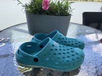 Turkusowe klapki dziecięce “SPORT” – r. 38 / 24 cm wkładka