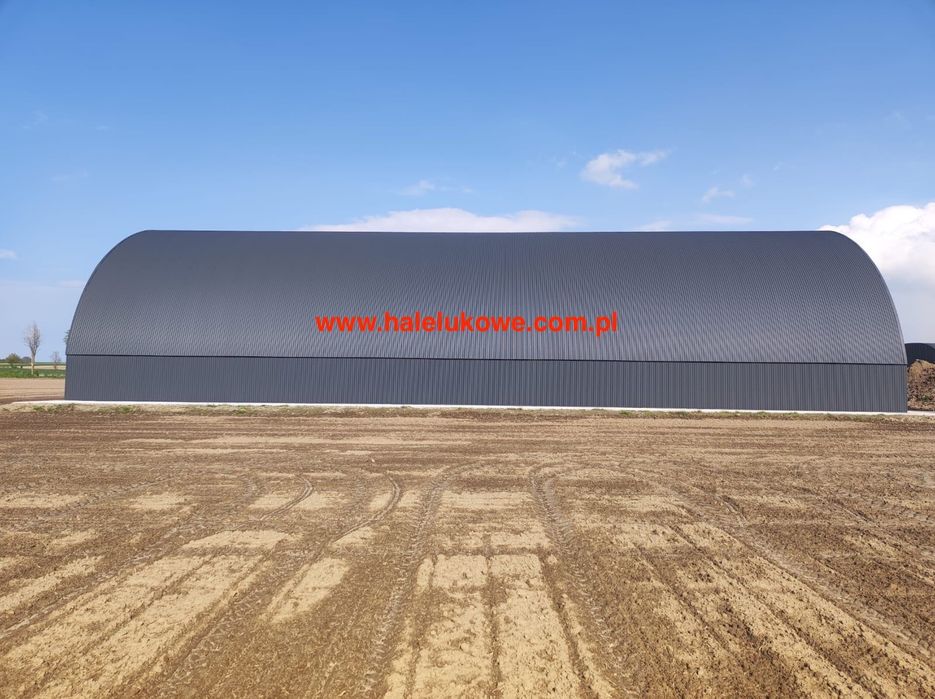 Hala Łukowa Stalowa rolnicza przęsło wiata konstrukcja 18 x 30 x 7 m