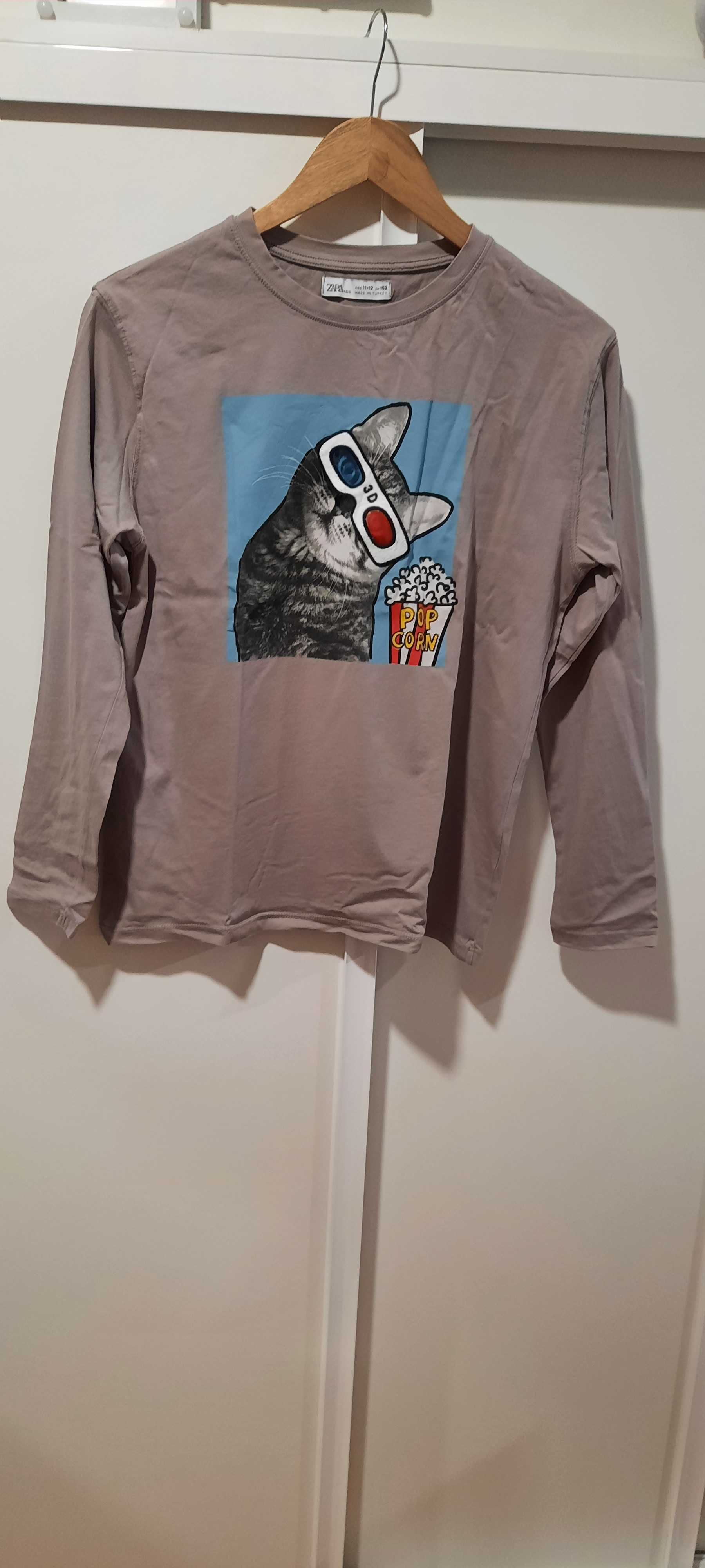 T-Shirt castanho da Zara - Criança Tam 11 / 12 anos