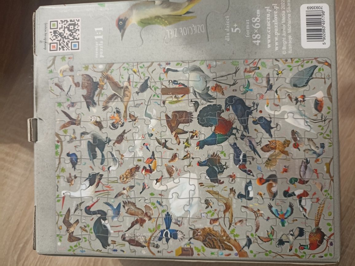Puzzle dla dzieci czuczu 100 elementów, ptaki