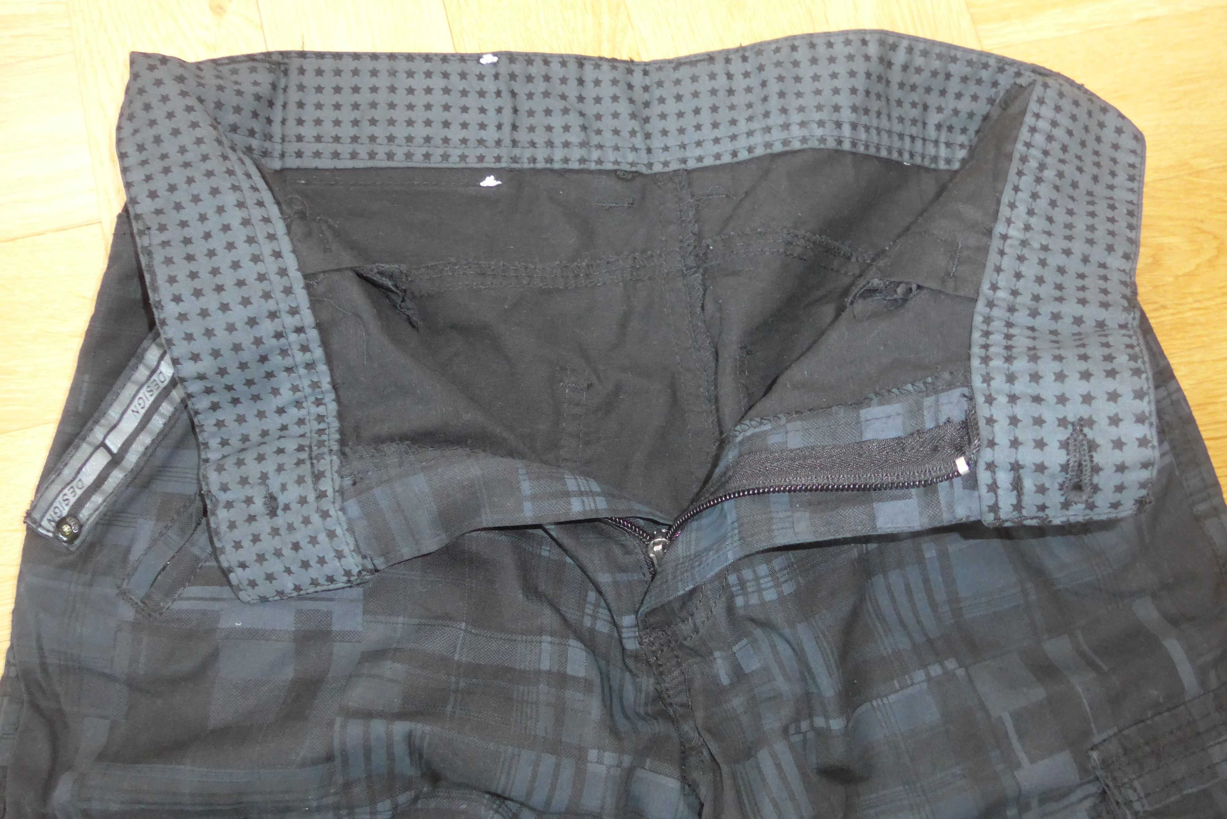 Krótkie spodnie, spodenki, dla chłopca, bermudy, 152 cm czarne