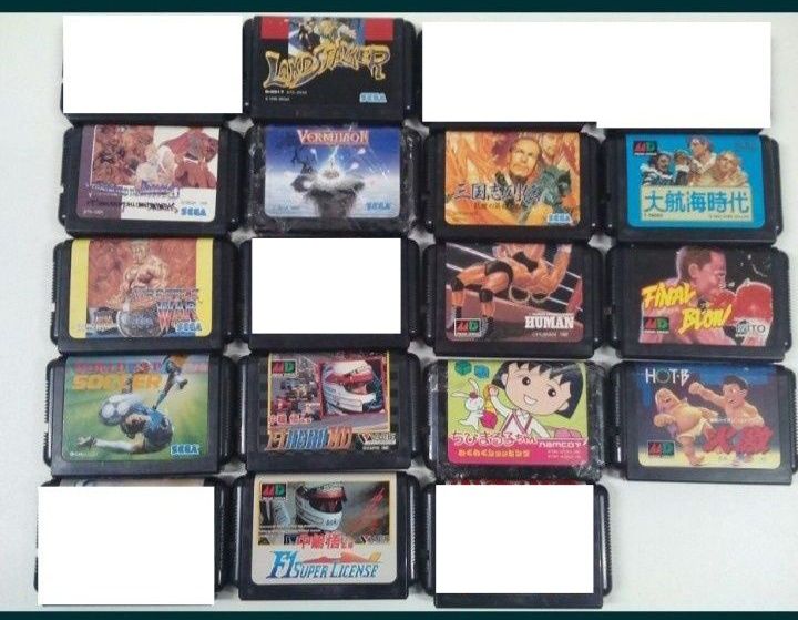 126 in 1 Mega Drive megadrive comando, vários títulos europeus e japon