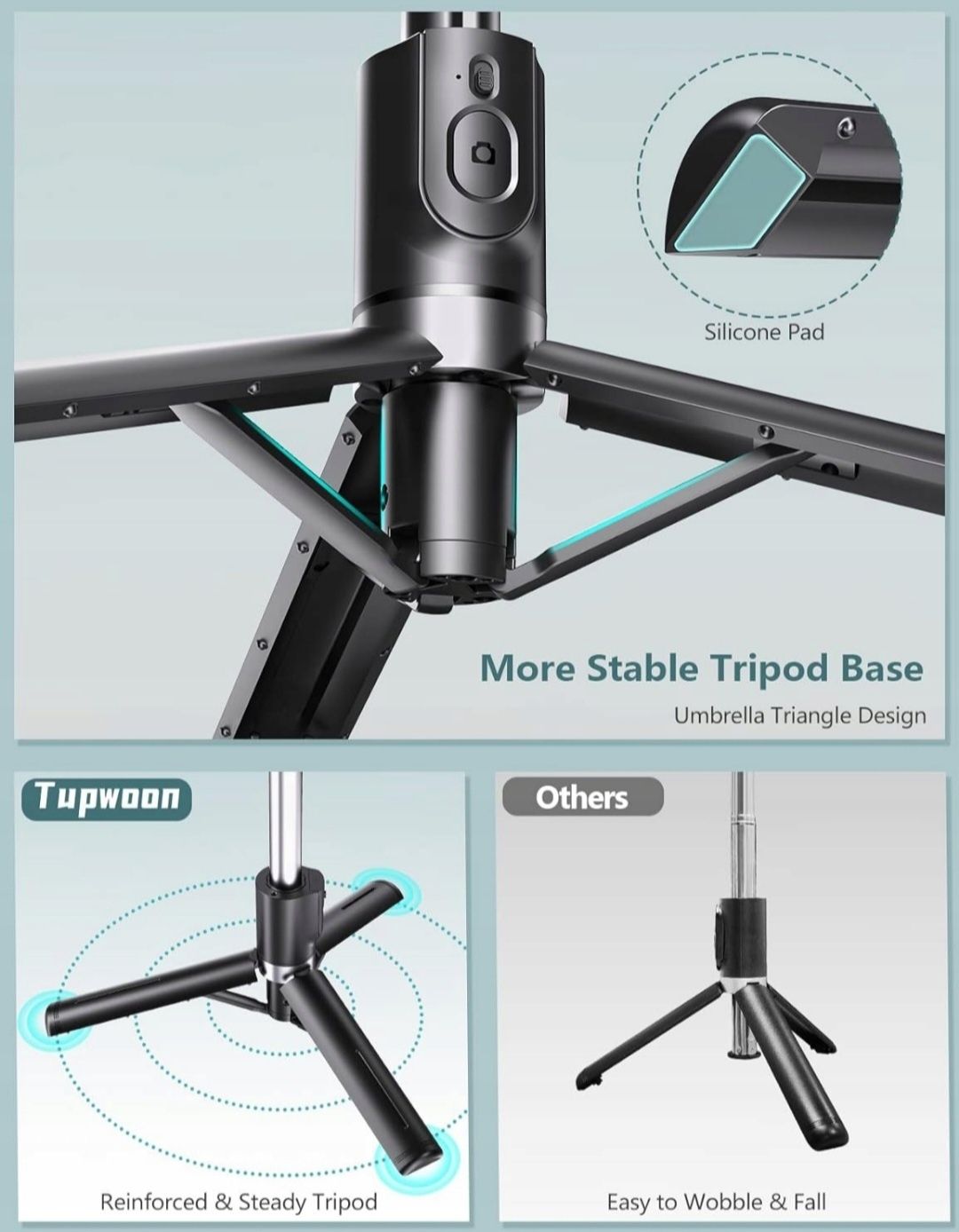 Selfie-stick Tupwoon Q02MP czarny
