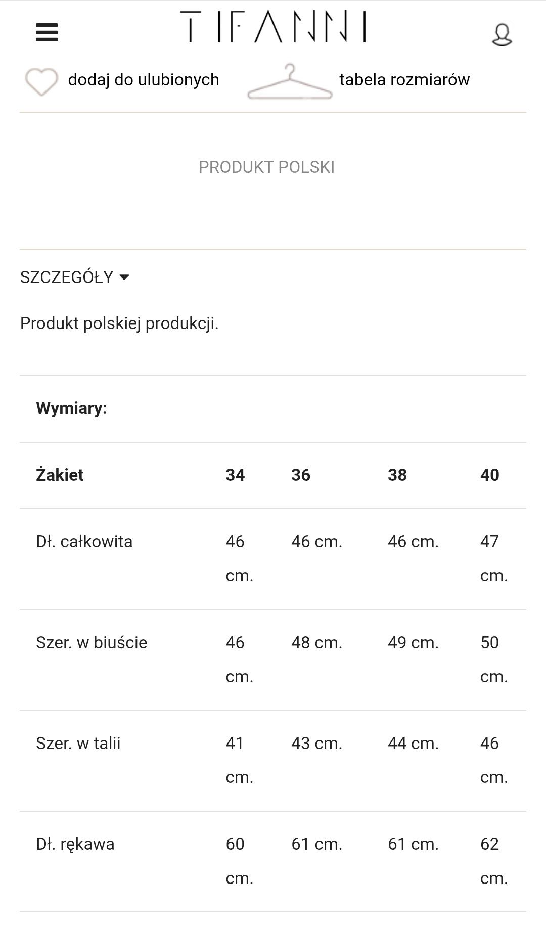 Garnitur marynarka ze spódnicą beżowy IGA 34/XS