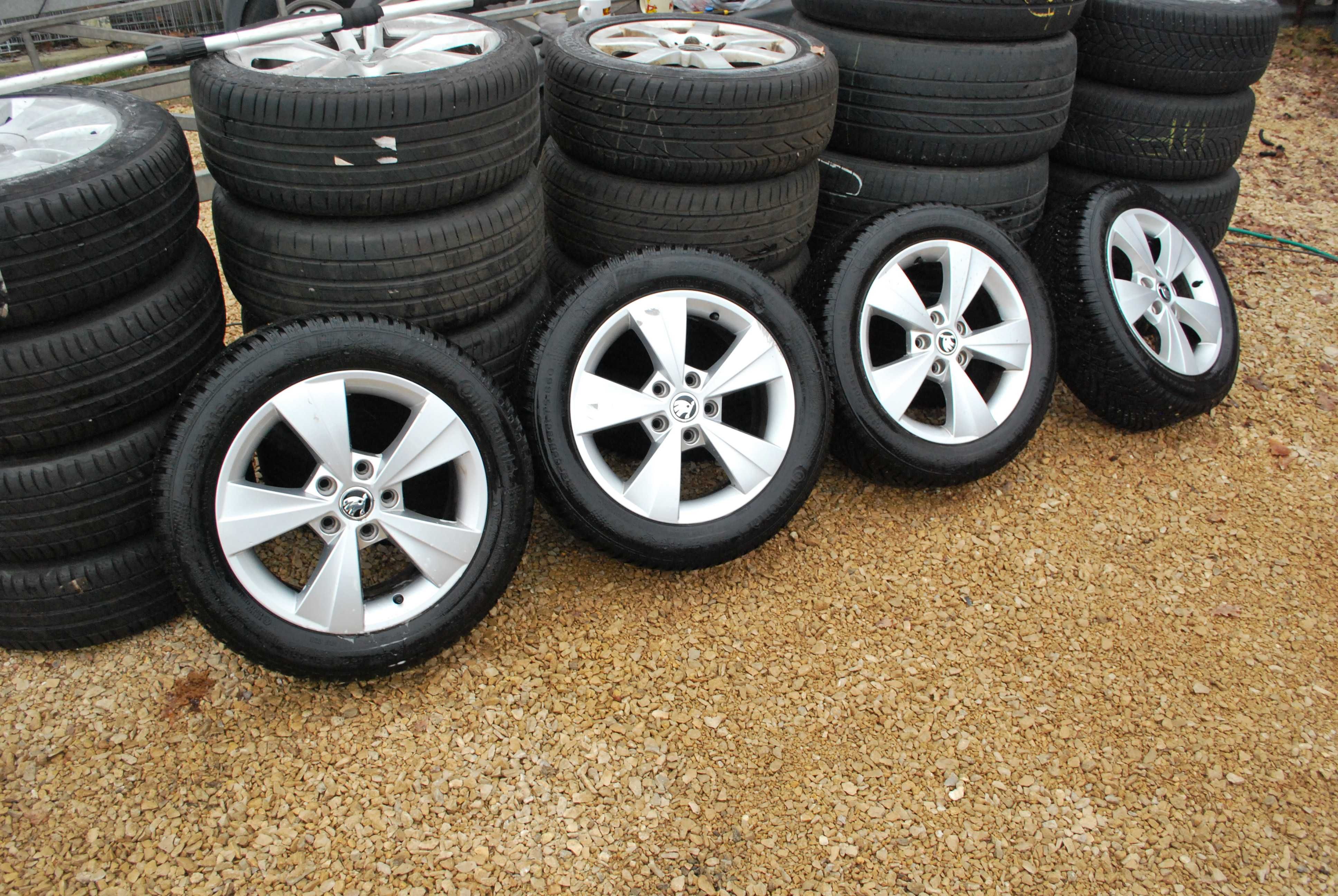 Koła 205/55 R16 5x112 Alufelgi + opony zimowe 6mm Skoda Octavia Scala