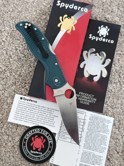 Spyderco Stretch K390 Blade Blue. Складний ніж. Оригінал!