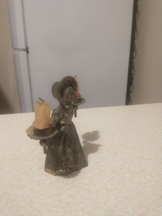 Posrebrzany świecznik 10 cm wysokość