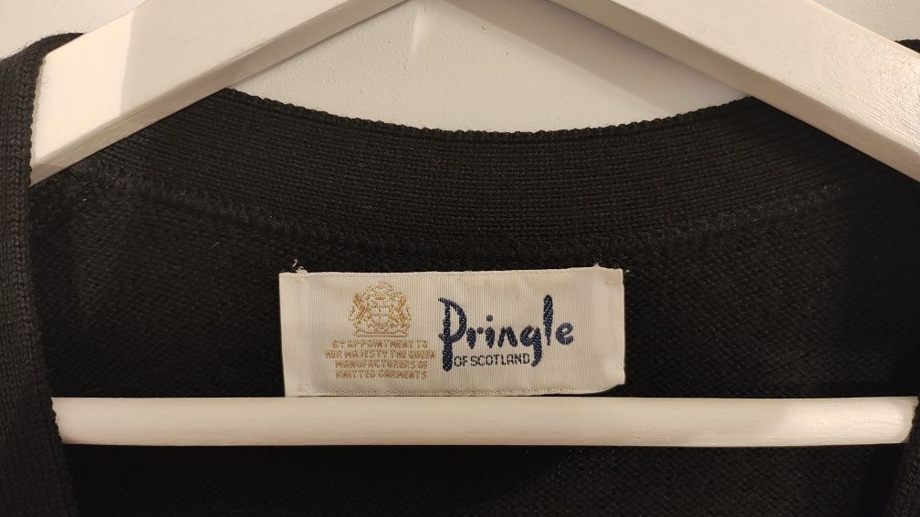 Luksusowy kardigan Pringle od Scotland 100% wełna