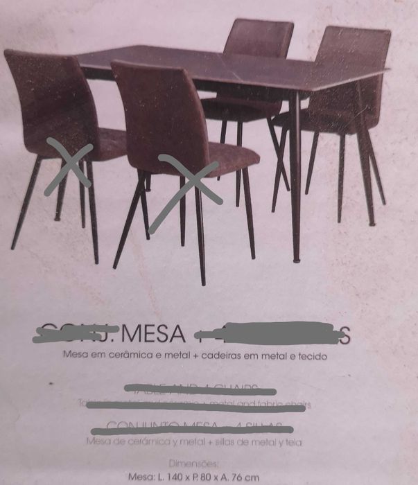 Mesa de jantar de interior