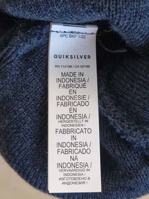 Nowa czapka męska Quiksilver Brigade Beanie granatowa
