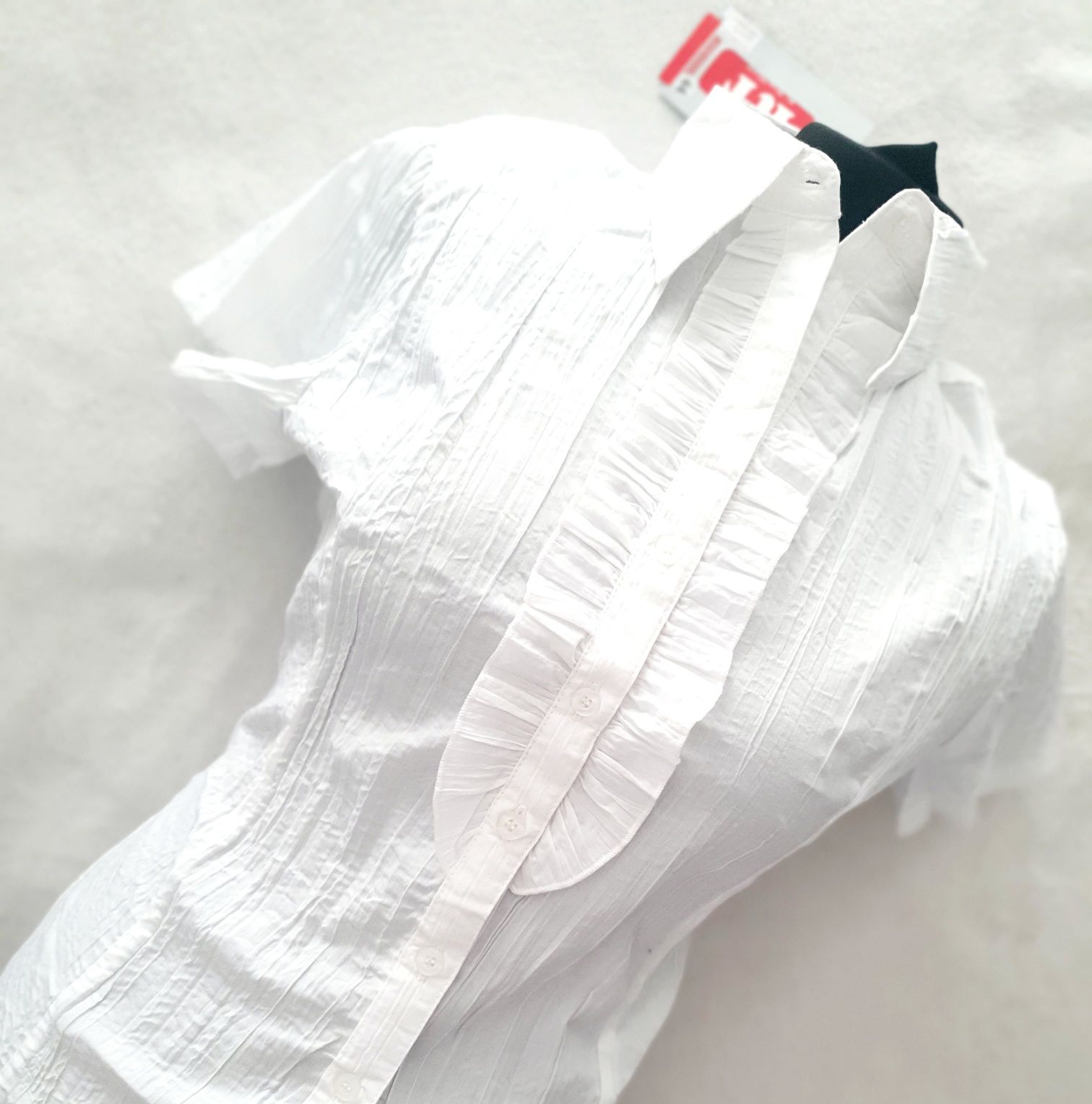 NOWA biała bawełniana bluzka koszula taliowana damska r 44 xxl 42 xl