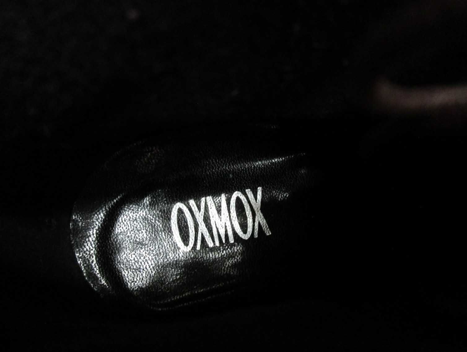 Oxmox bordowe skórzane zamszowe sznurowane botki skóra zamsz 41