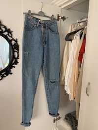 spodnie boyfriend mom jeans dżinsy z wysokim stanem boyfriendy vintage