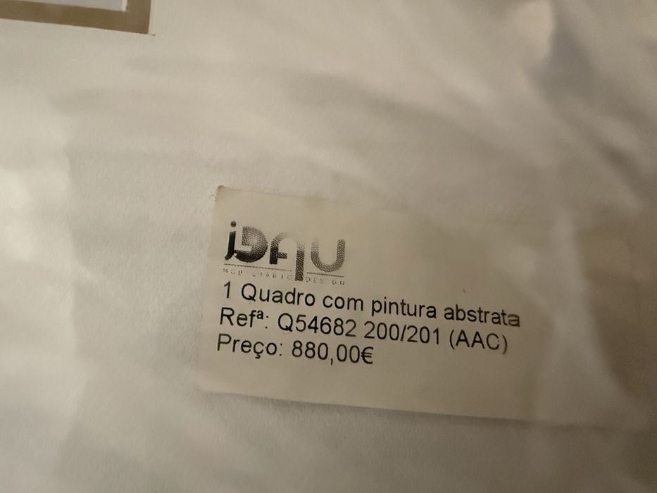 Dois quadros com pintura abstrata JLau