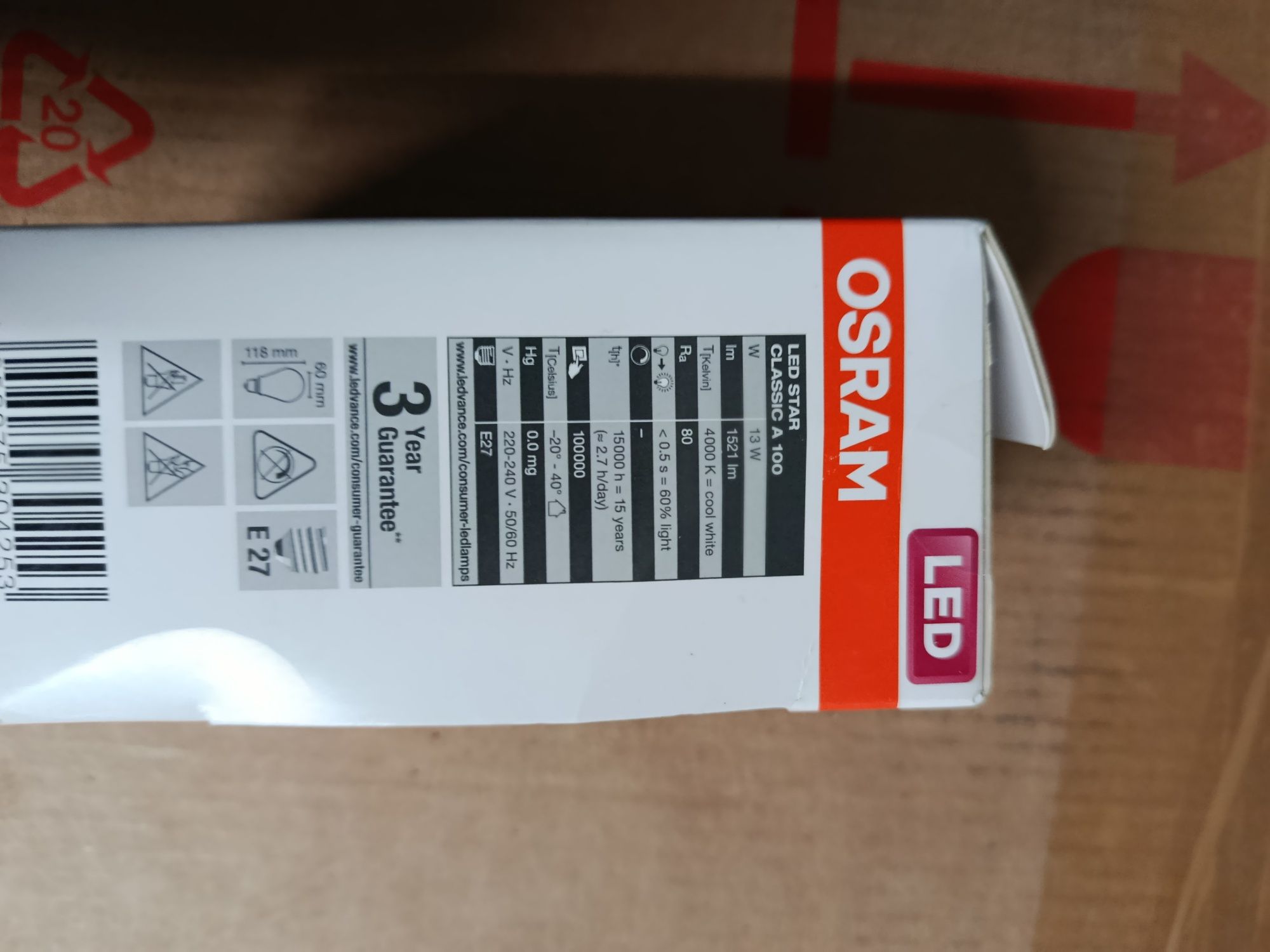 Żarówka LED E27 10.5w Osram