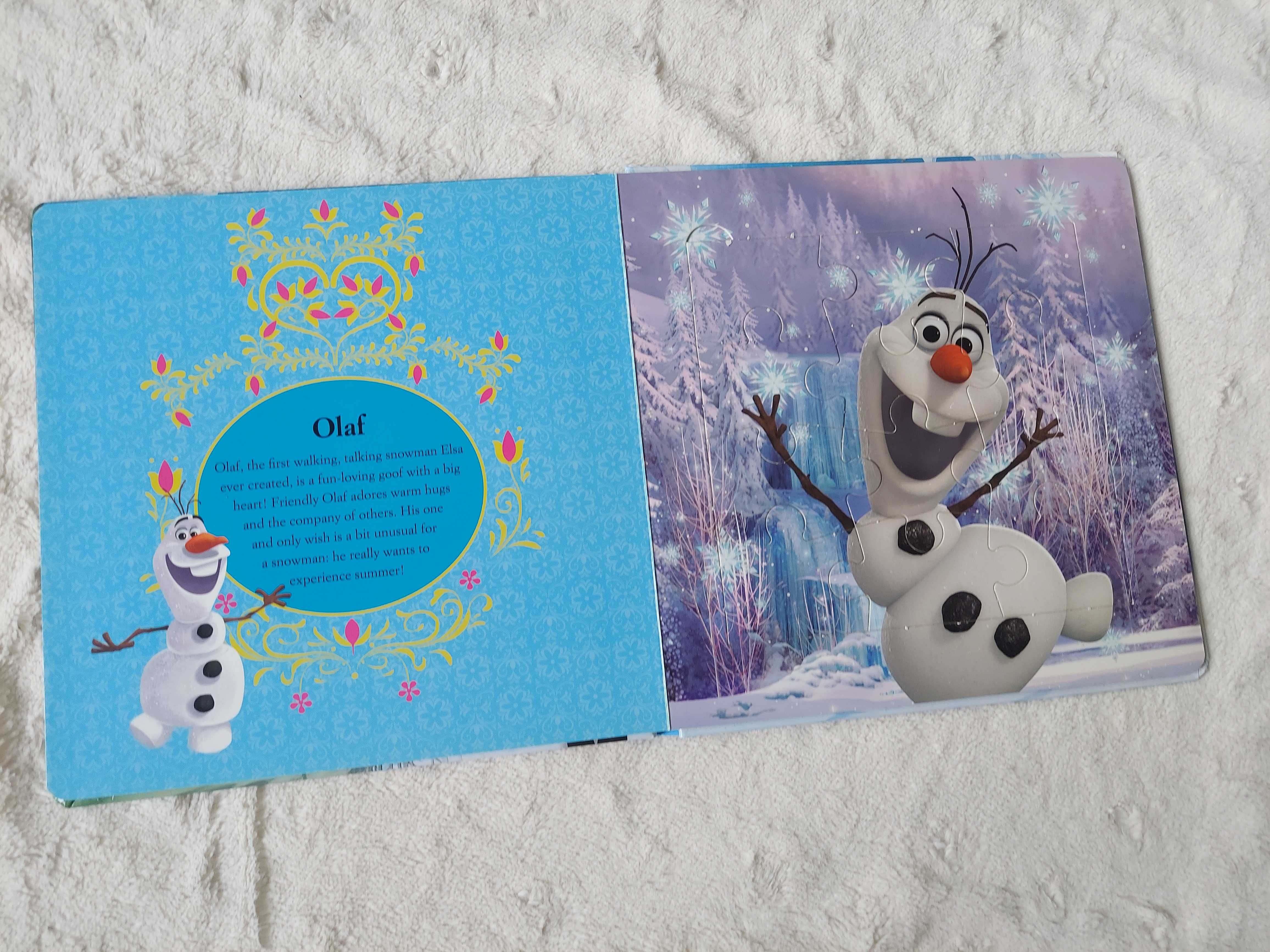 Kraina Lodu Elsa Frozen Książka - puzzle 5 x 12 elem. - po angielsku