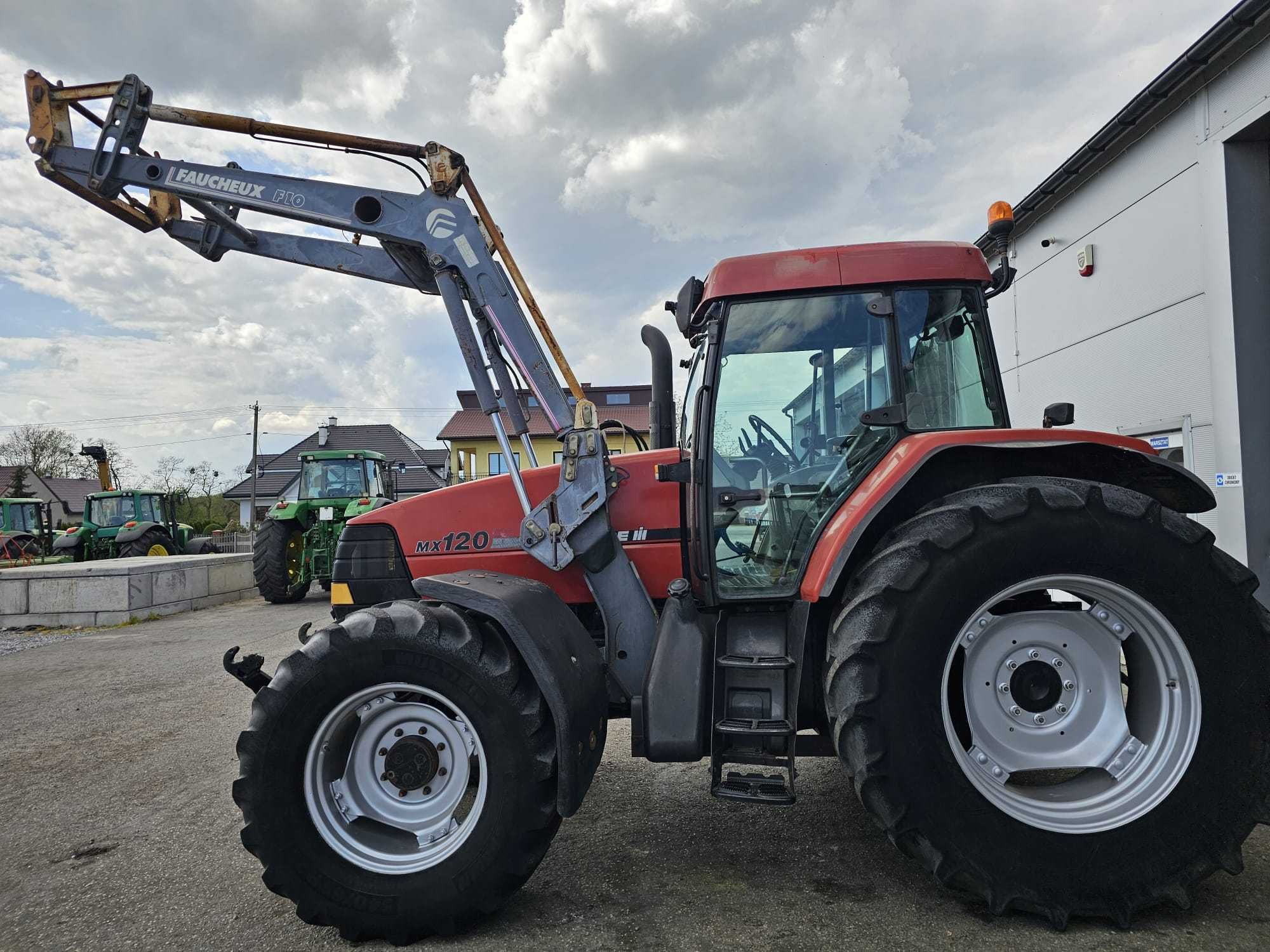 Case MX 120 Maxxum 6 cylindrów z Ładowaczem Faucheux , przedni TUZ
