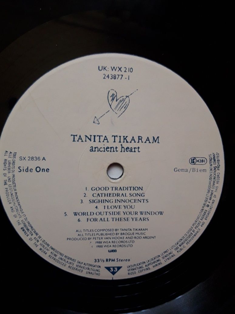 Plyta winylowa Tanita Tikaram, Ancient Heart.