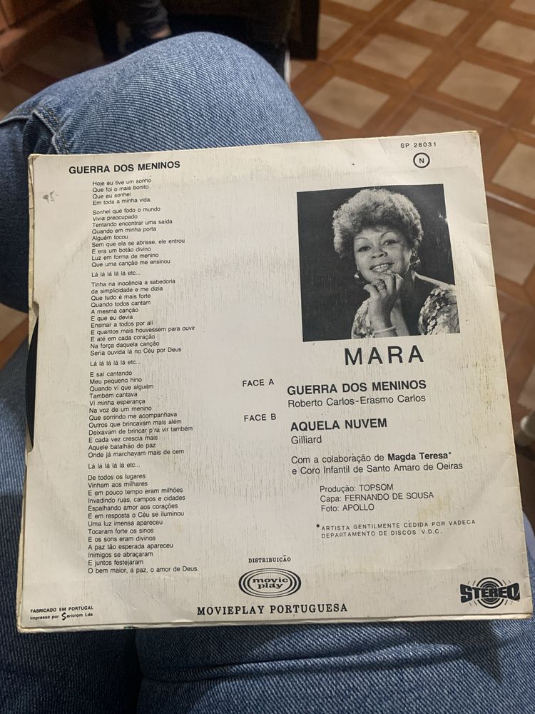 Vinil “Mara - Guerra dos meninos / aquela nuvem”
