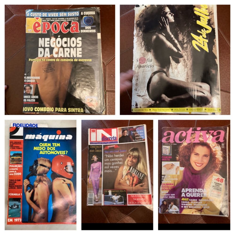 Conjunto de revistas n 1 portuguesas