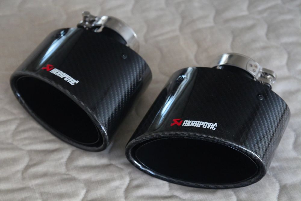 Насадки овальні глушителя Akrapovic Акрапович выхлоп прямоток BMW Audi