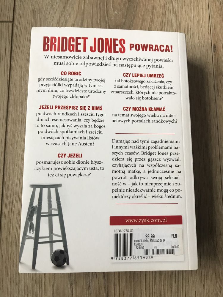 Książka Bridget Jones Szalejąc za facetem