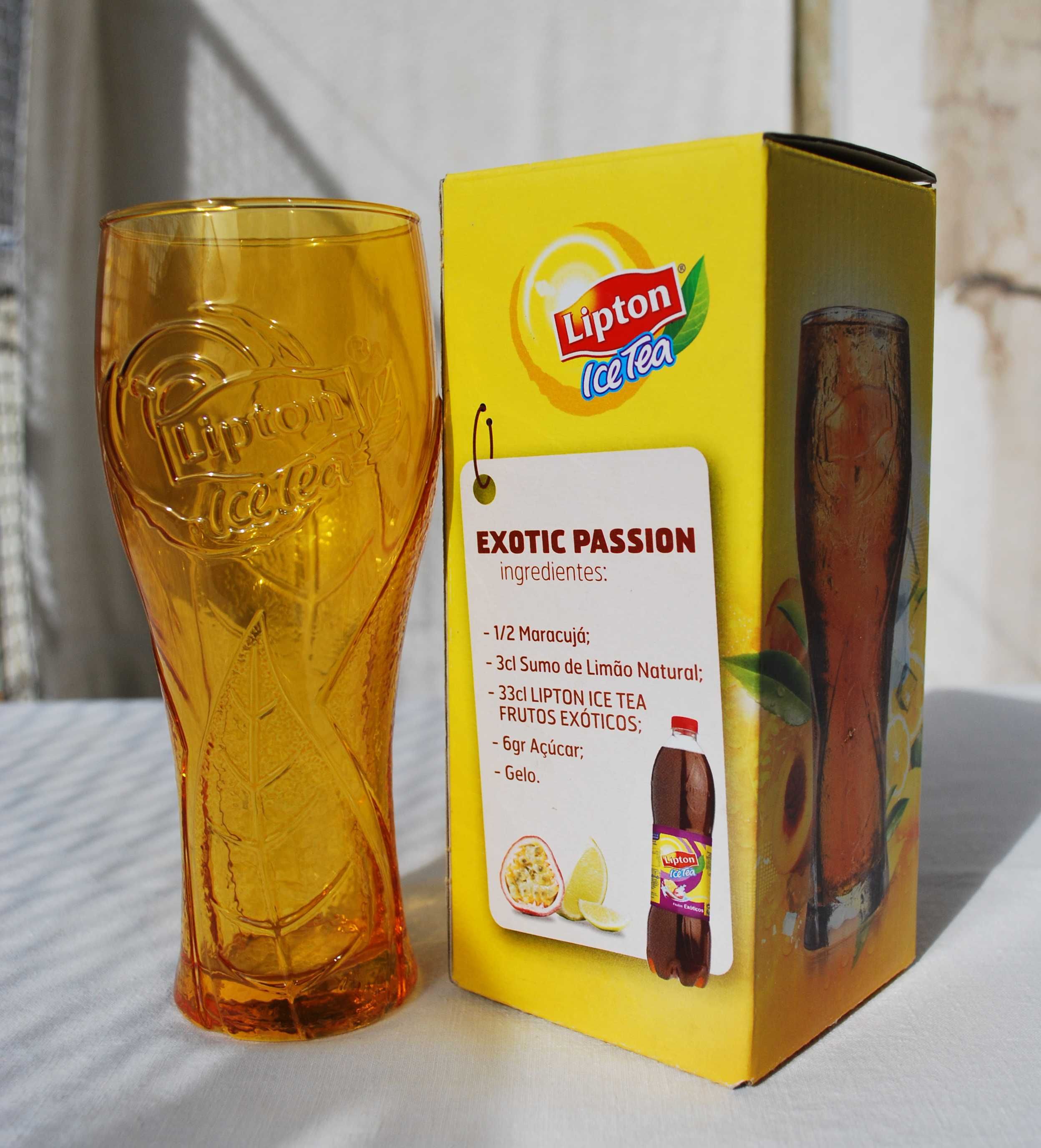 Copo Lipton Ice Tea amarelo