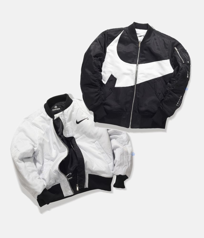 Бомбер двосторонній nike swoosh therma-fit bomber dd6055-010