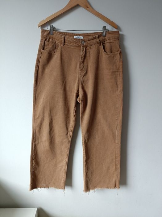 Spodnie jeansowe hight waist szerokie nogawki plus size 44 XXL