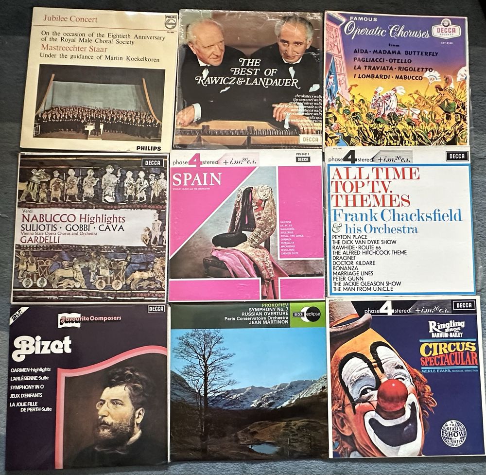 Lote 09 - 72 discos de vinil Lp's - Musica Clássica