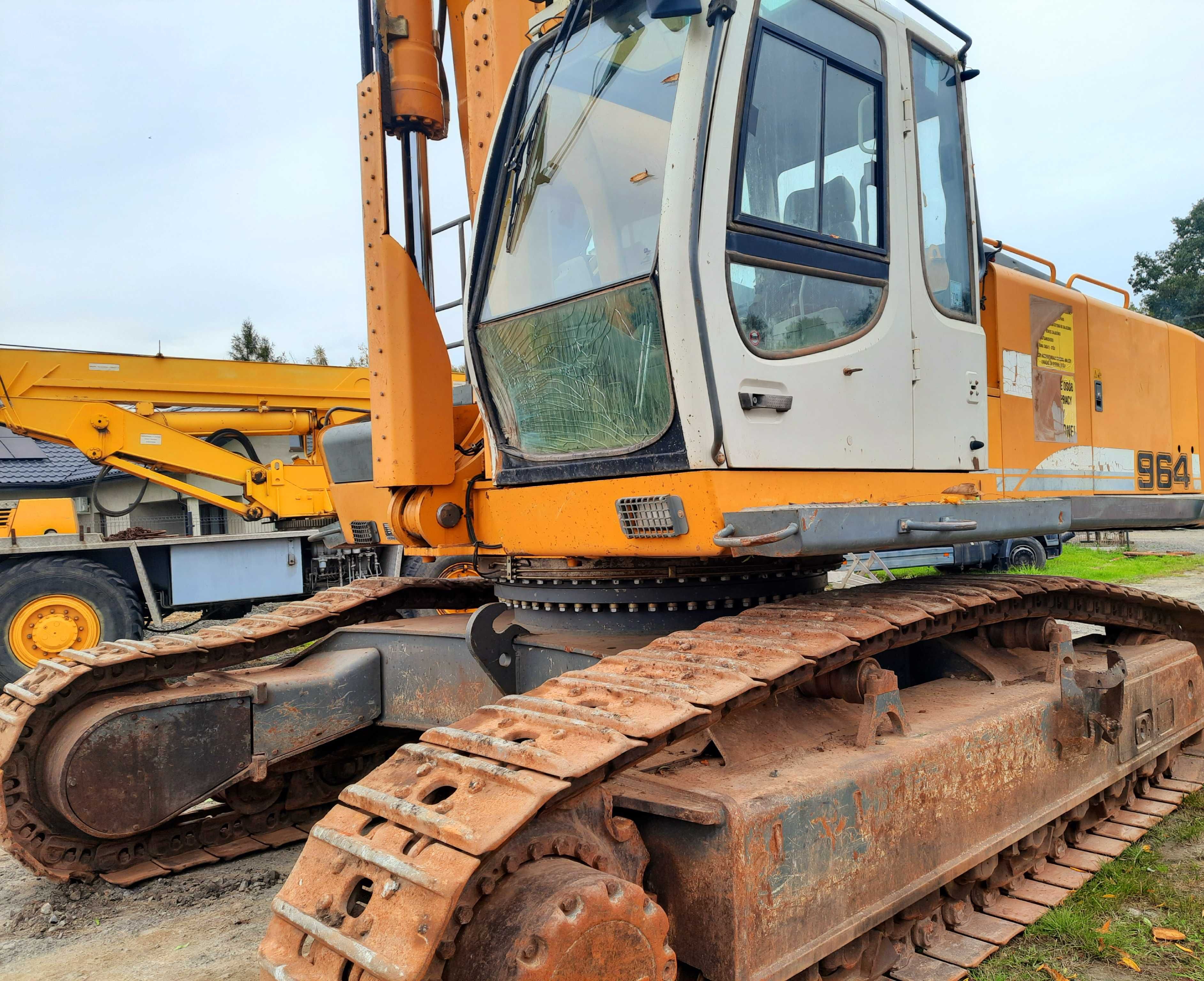 koparka Liebherr R 964c hd kompletne podwozie rolki gwiazdy gąsienice