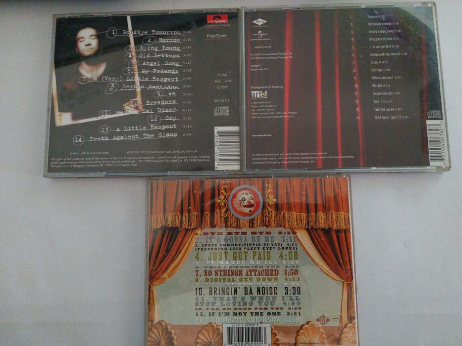 Cd´s originais "Silence 4, Silence 4 (only pain real) e Nsync "