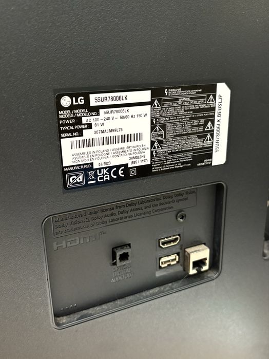 SmartTv LG 55UR78 55” para peças ou arranjo