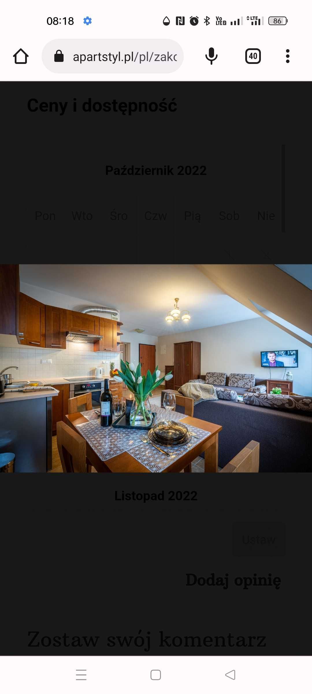 Apartament Bella w centrum Zakopanego