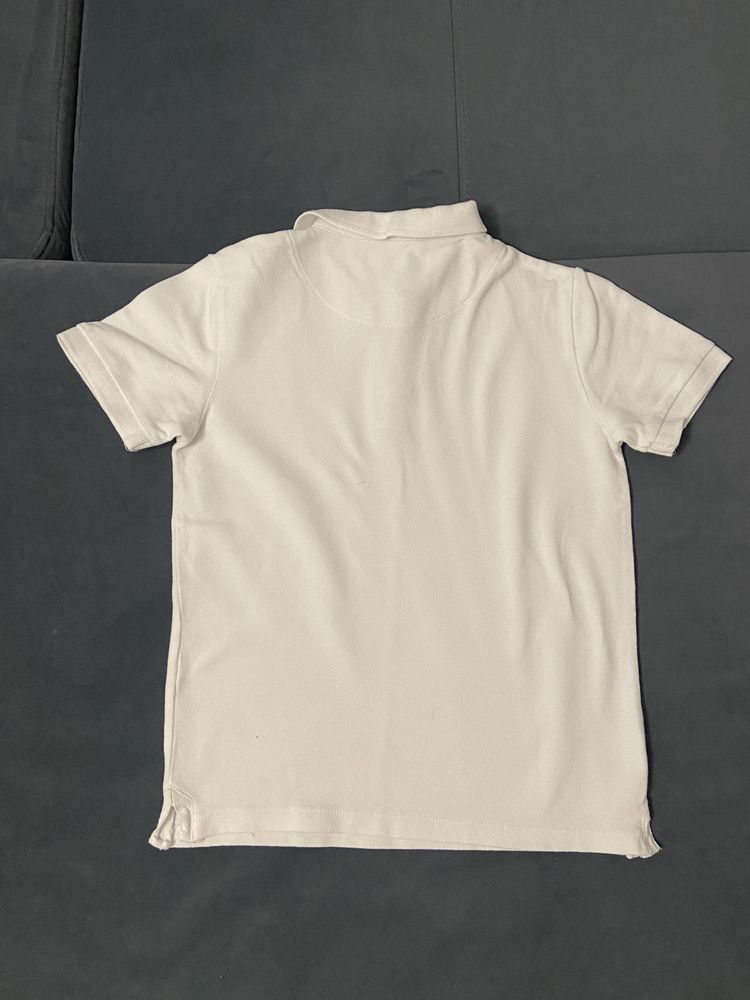 Biała koszulka polo HM 128 dla chłopca