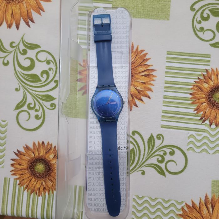 Relogio swatch azul escuro