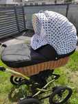 Wózek BabyLux 2w1 wiklinowa gondola