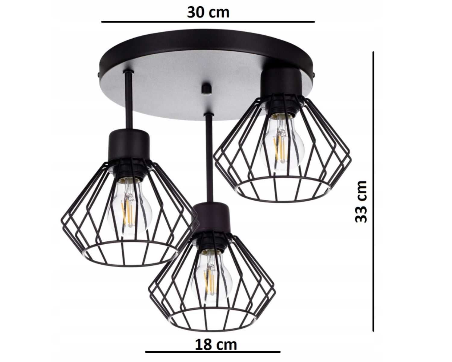 Designerska Lampa Wisząca LOFTOWY Styl, METALOWA Łatwy Montaż NOWA