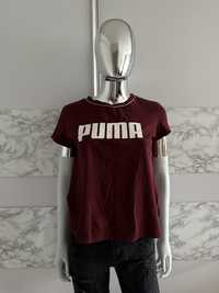 Koszulka bluzka tshirt top bordowa bordowy sportowa Puma XS S M