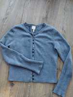 Sweter H&M rozpinany wełna z kaszmirem S
