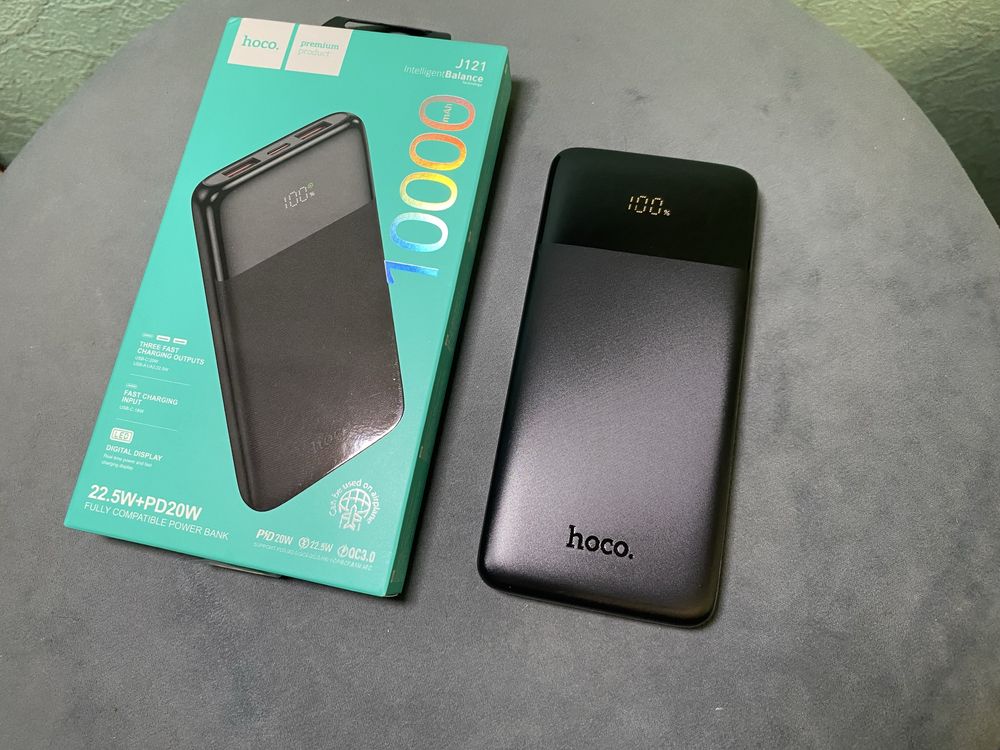Power Bank Hoco 10000 мАч - Быстрая зарядка 22.5W!