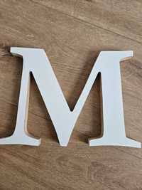 Drewniana litera M, literka dekoracyjna