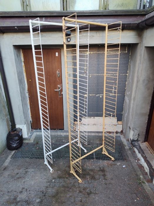 Regal metalowy  półki  warsztatu , pracowni ceramicznej  ,