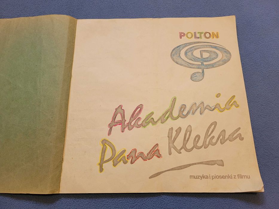 Książka z muzyka i piosenkami z filmu AKADEMIA PANA KLEKSA śpiewnik