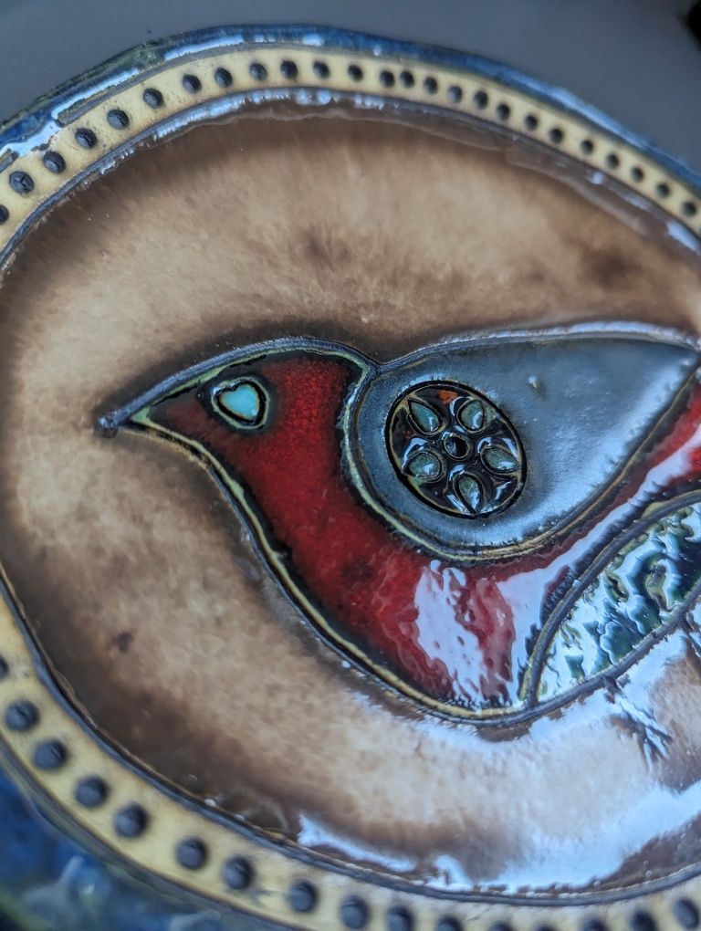 Ceramika - Talerzyk z ptakiem