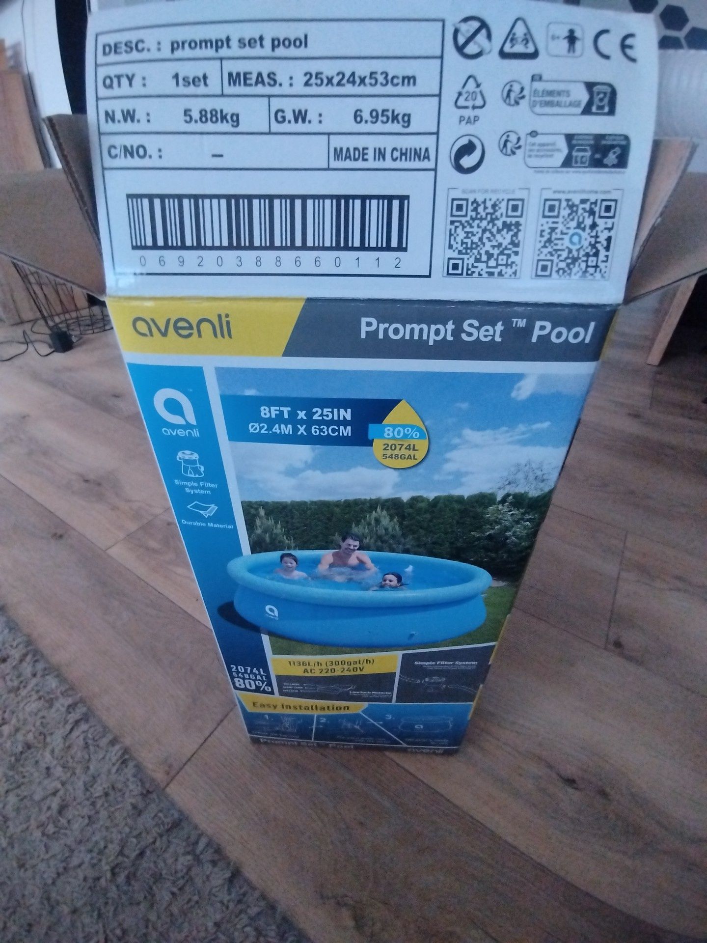Basen pompowany z Pompą 2 kubiki 2.4metra 50cm