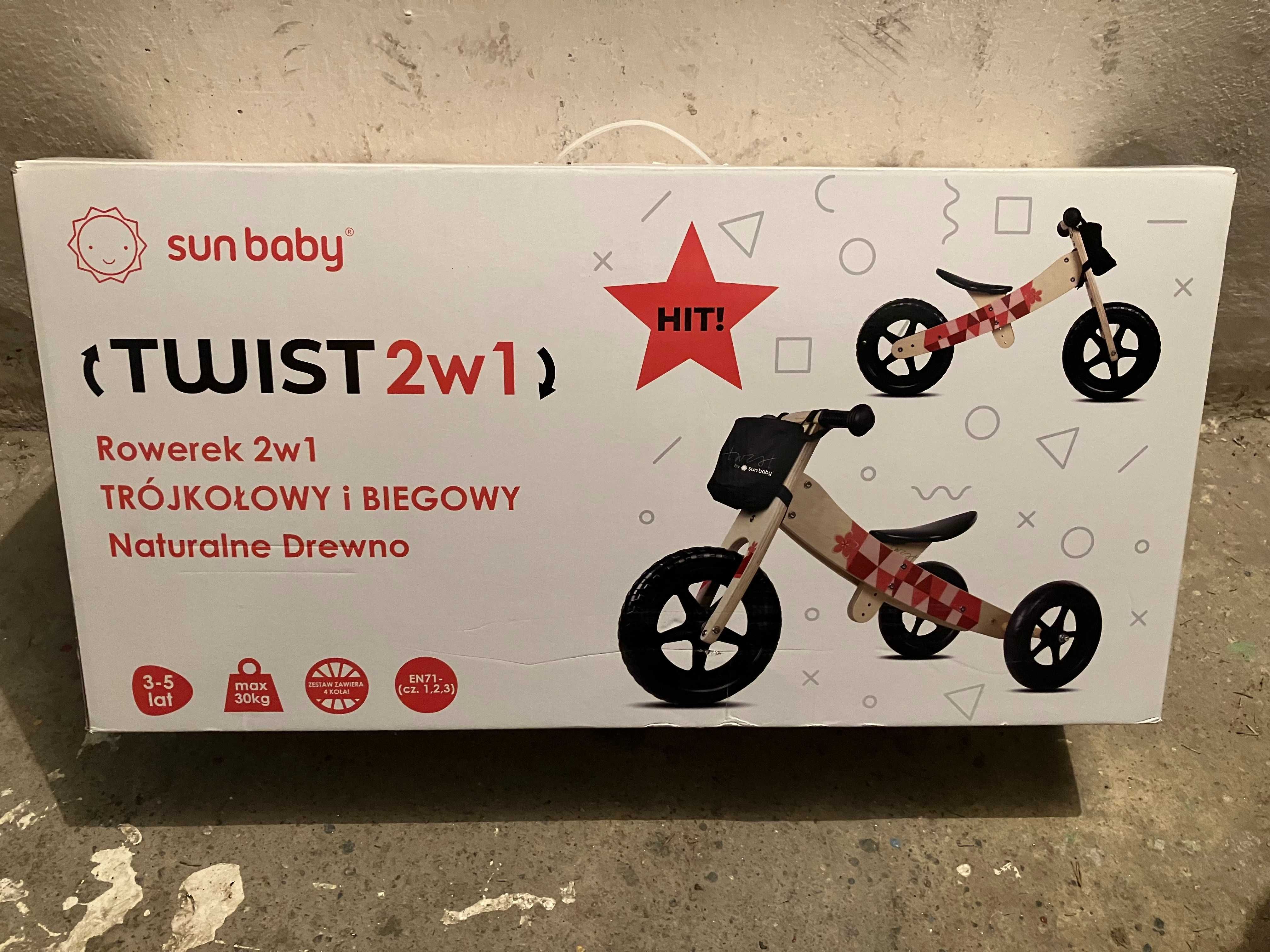 Rowerek trójkołowy biegowy  sun baby Twist 2w1