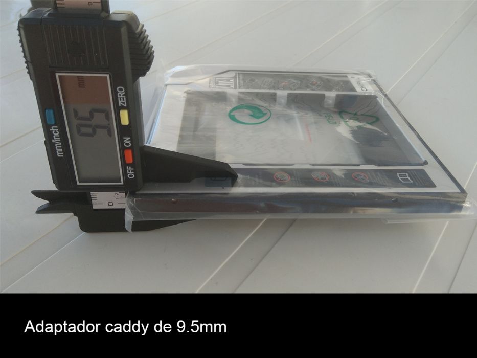 Adaptador caddy 2º disco SATA/SSD p/ portátil